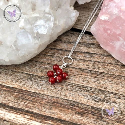 Carnelian Cluster July Birthstone Necklace